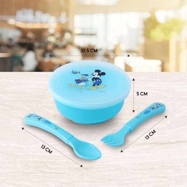 Disney Mickey Mouse Bowls With Spoon And Fork For Babies - Image 2