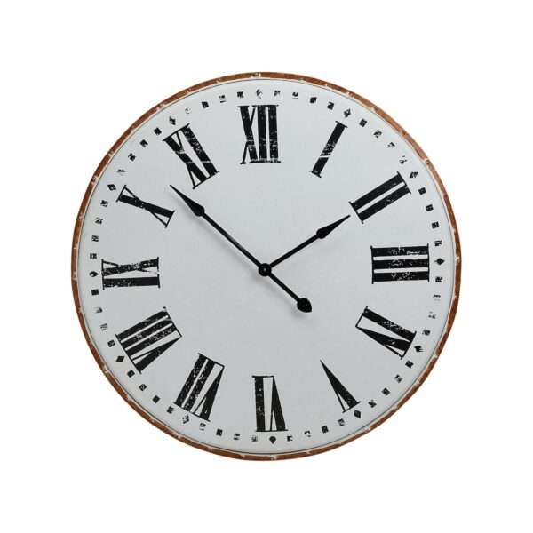 Creative Co-op Classic Round Metal Wall Clock - Image 2