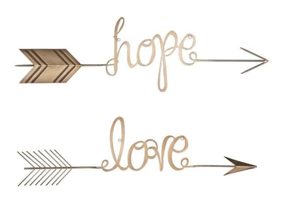 Metal "hope" & "love" Arrow - Image 2