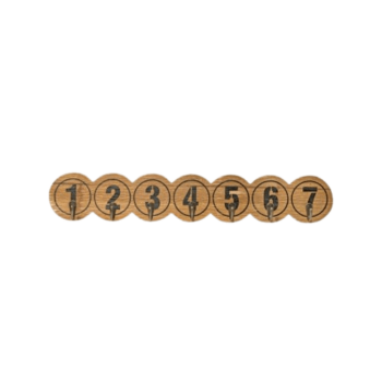 Wood Numbers With 7 Hooks