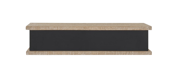 Wood Wall Shelf With Chalkboard Front Hangs Or Sits - Image 2