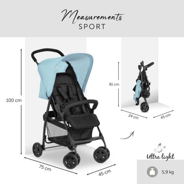 Hauck Sport Pushchair, Blue - Image 3