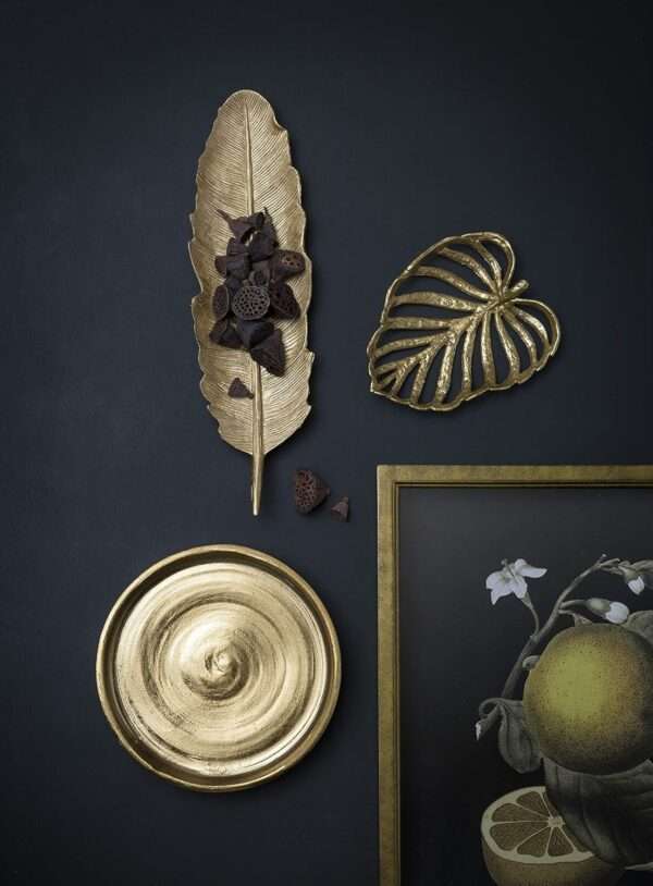 Decorative Gold Cast Iron Leaf - Image 2