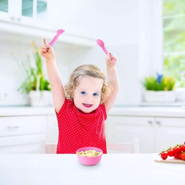 Disney Minnie Mouse Bowls with Spoon and Fork for Babies - Image 4