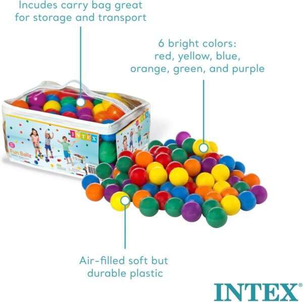 Intex Fun Balls - 100pcs Multi-Colored - Image 6