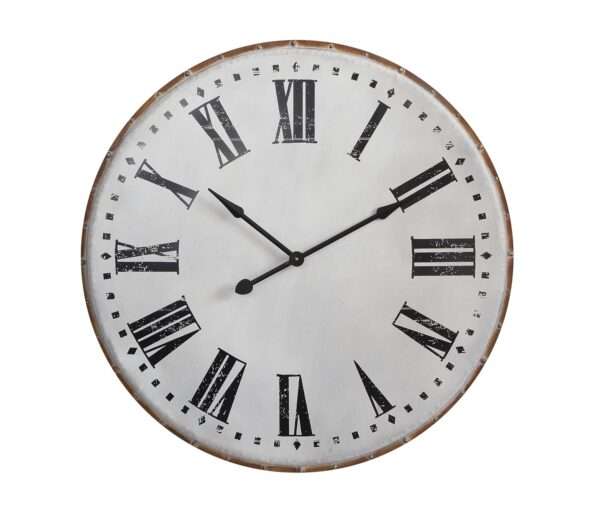 Creative Co-op Classic Round Metal Wall Clock - Image 6