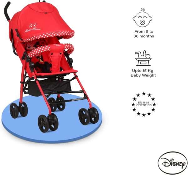 Disney Minnie Mouse Lightweight Adventure Stroller - Image 7