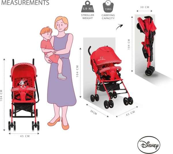 Disney Minnie Mouse Lightweight Adventure Stroller - Image 8