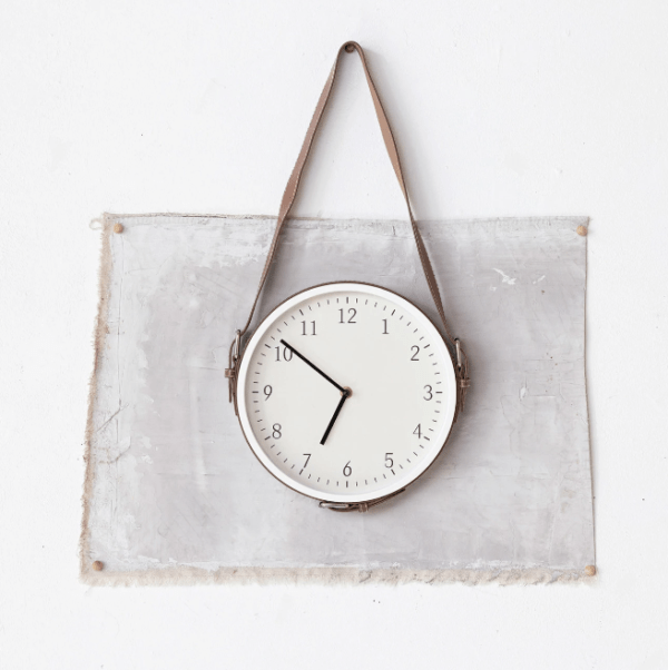 Leather Belt Metal Wall Clock - Image 3