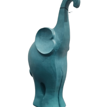 Resin Elephant - Peacock Blue