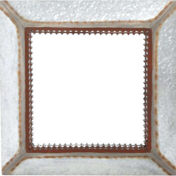 Square Metal Framed Mirror