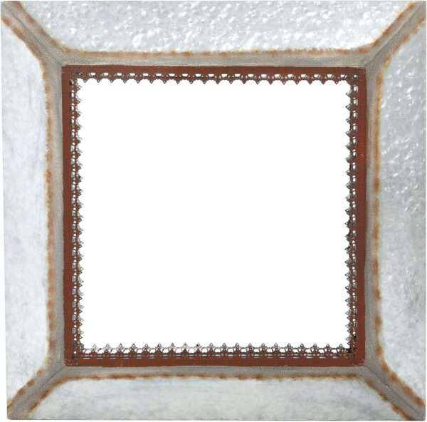 Square Metal Framed Mirror