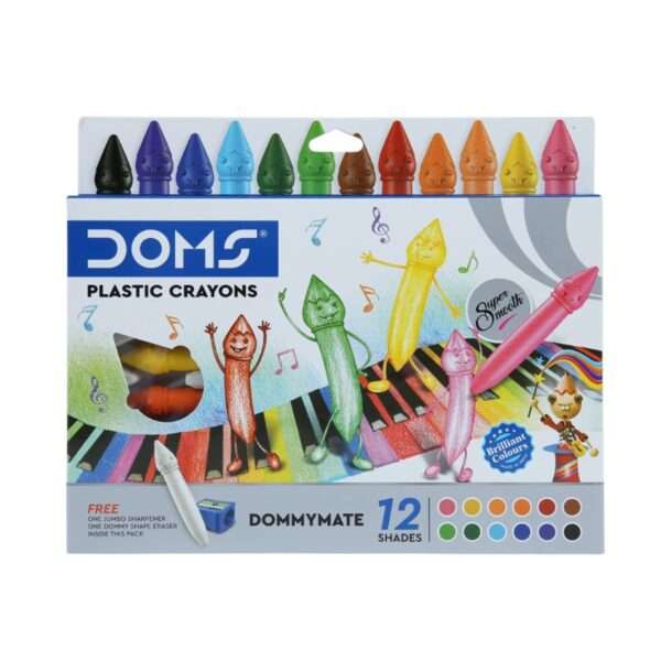 Doms - 12 Shades Dommymate Plastic Crayons - Image 7