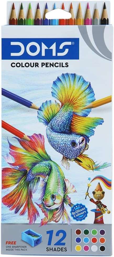 DOMS - Full Size Color Pencils 12 Shades With Sharpner - Image 7