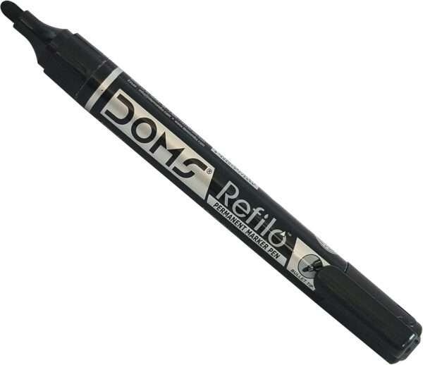 DOMS Refilo - Permanent Marker - Bullet Tip - Black - Image 5