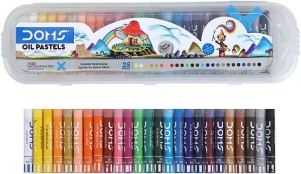 DOMS - Oil Pastels 25 Shades - Plastic Box - Image 6