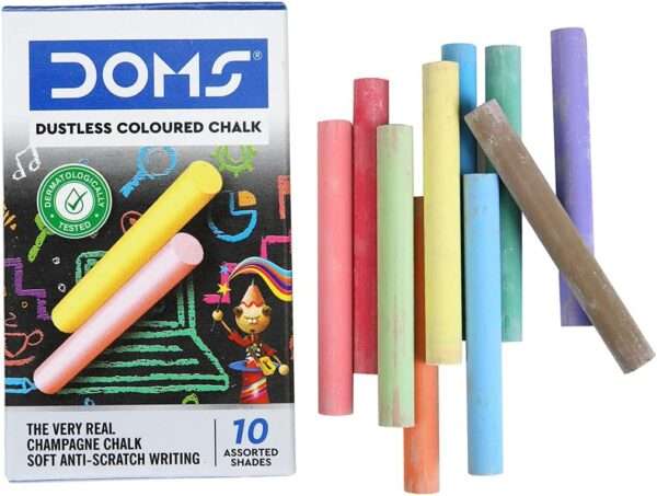 DOMS - Colored Dustless Chalks Box 100 Pcs - Image 6