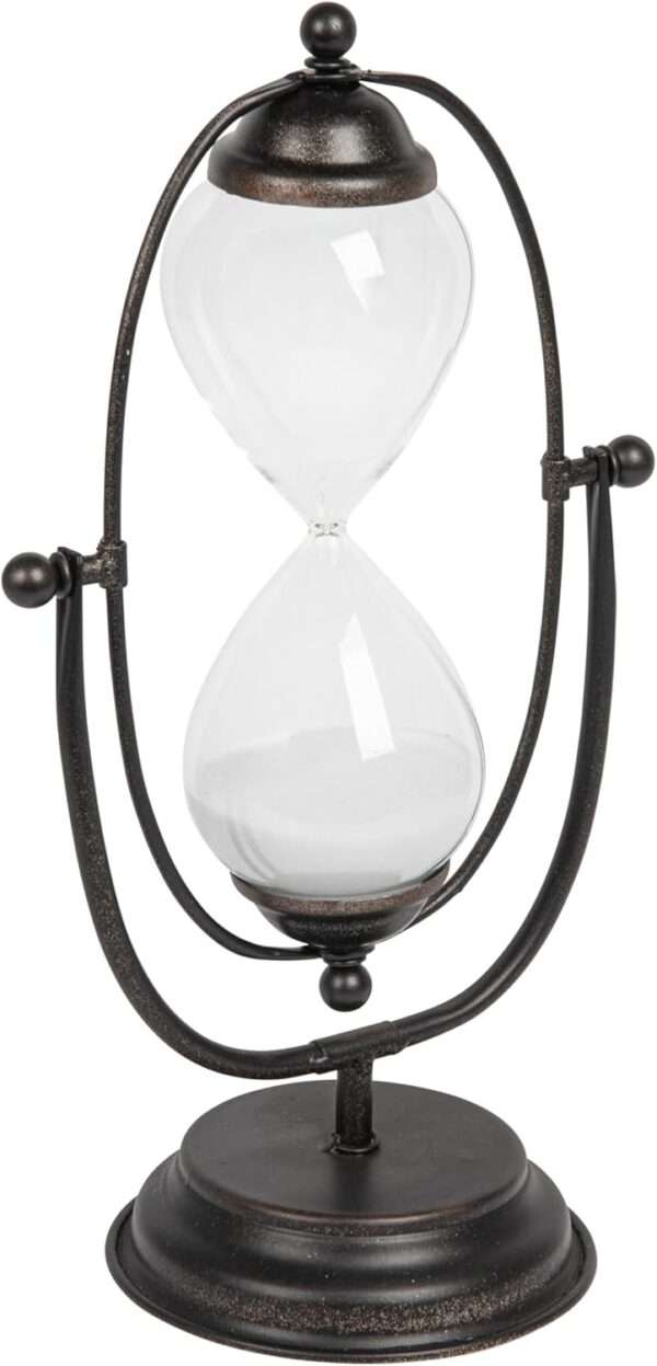 Decorative Metal & Glass Thirty Minute Hourglass - Image 18