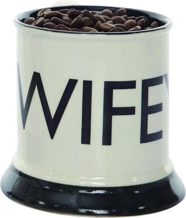 Black and White Stoneware Wifey Mug - Image 3