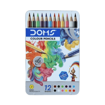 Doms - 12 Shades Super Soft Color Pencils Flat Tin Box