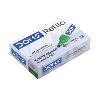 DOMS Refilo - White Board Marker - Chiesel Tip - Green