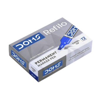 DOMS Refilo - Permanent Marker - Chiesel Tip - Blue