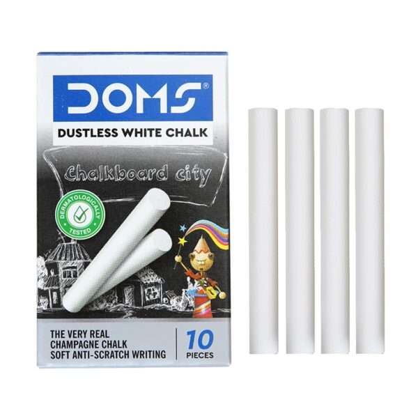 DOMS - White Dustless Chalks Box 100 Pcs - Image 6