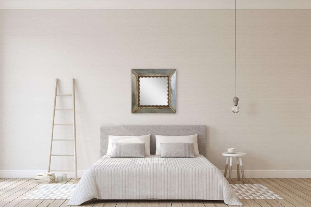 Square Metal Framed Mirror - Image 9