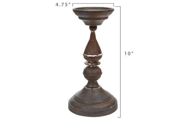 Galvanized Metal Candle Holder - Image 4