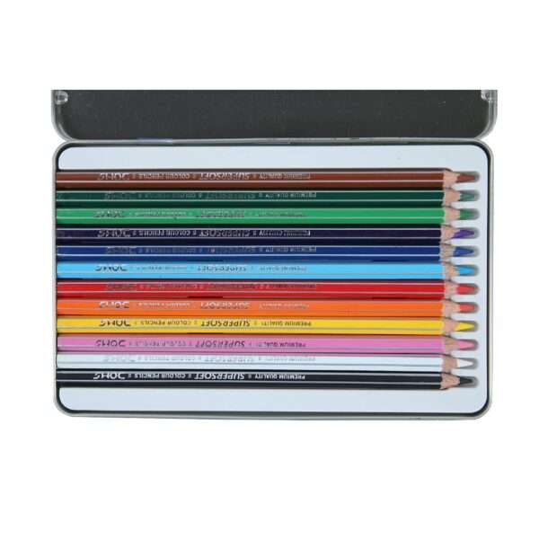 Doms - 12 Shades Super Soft Color Pencils Flat Tin Box - Image 5