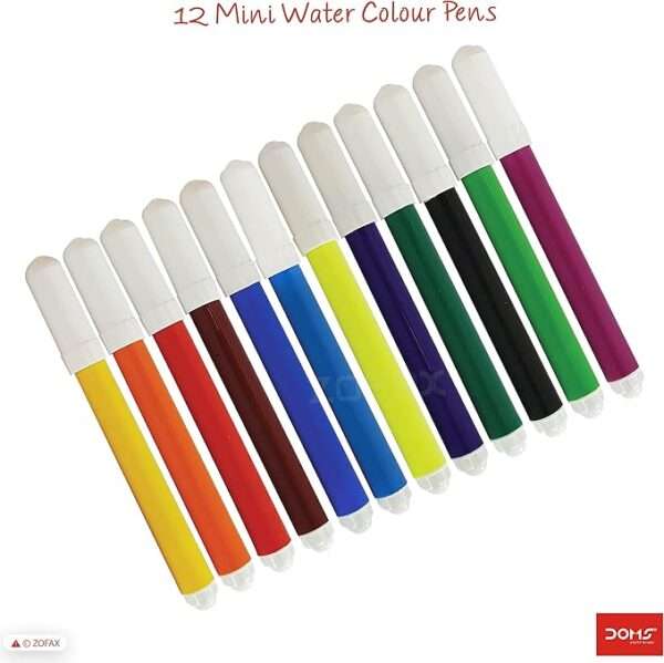 DOMS - Mini Water Color Pens - 12 Shades - Image 2