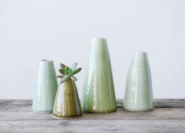 Pistachio Green Terracotta (Set of 4 Sizes) Vases - Image 7