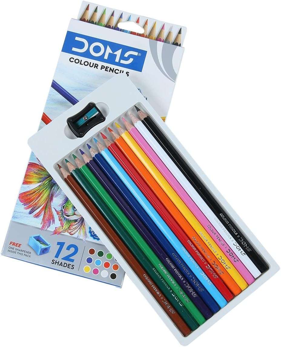 DOMS - Full Size Color Pencils 12 Shades With Sharpner - Image 2