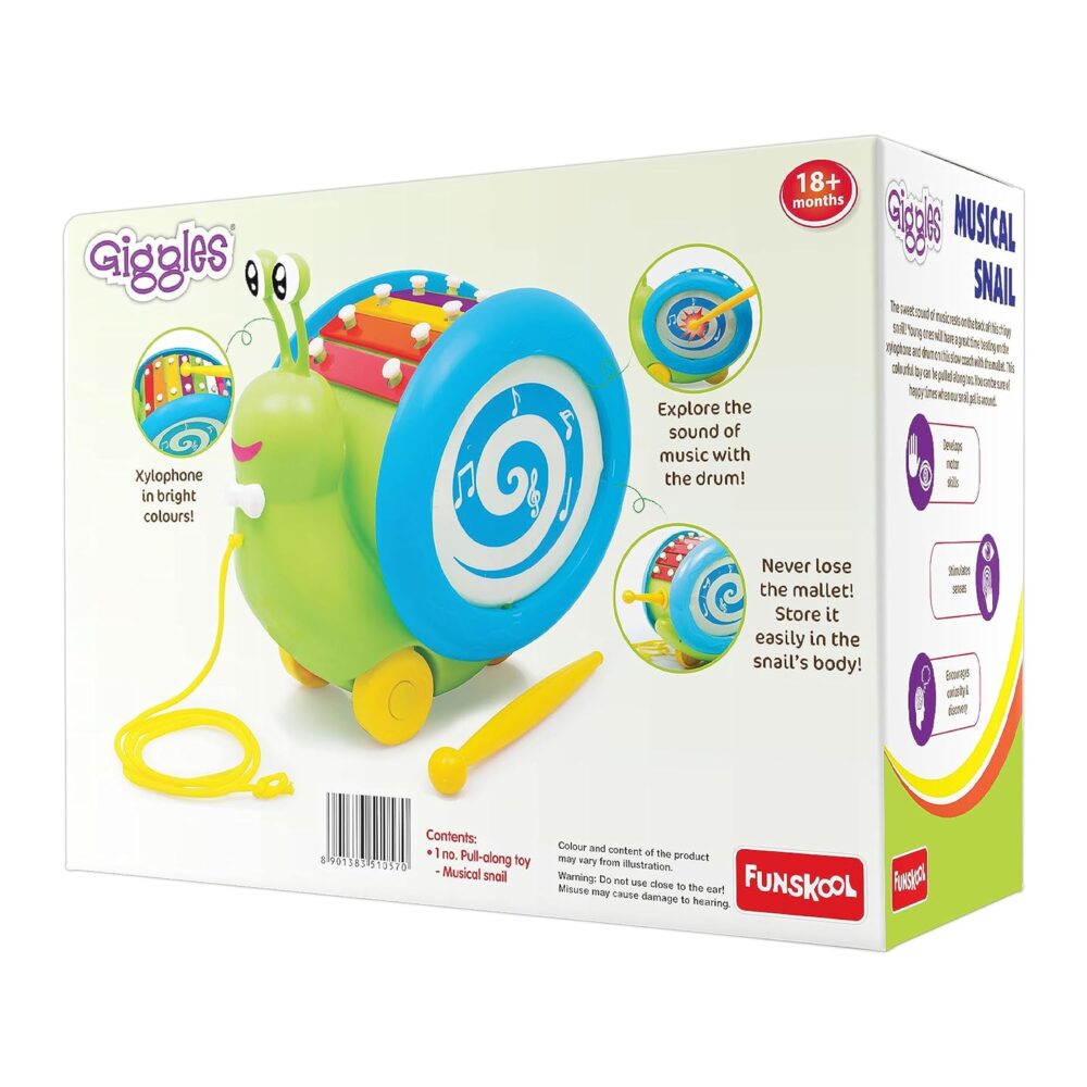 Funskool Giggles - Pull Along Musical Snail - Image 6