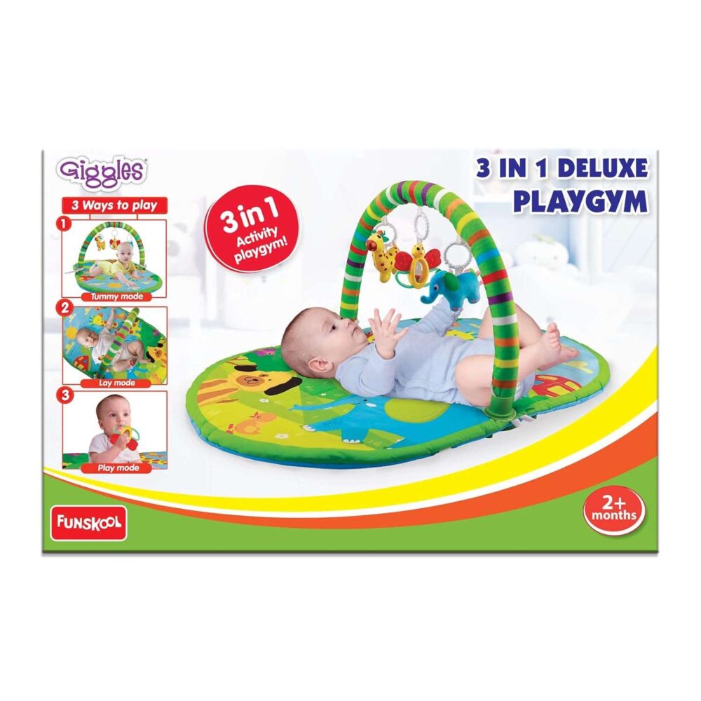 Funskool Giggles - 3 in 1 Animal Deluxe PLAYGYM - Image 6