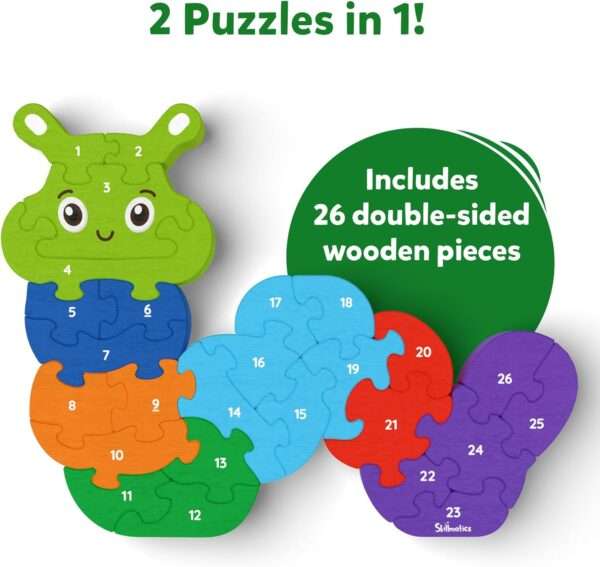 Skillmatics Wooden Puzzle - The Clever Caterpillar - Image 8