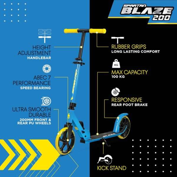 Spartan Blaze - 200MM Folding Scooter - Image 6