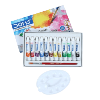 DOMS - Water Color Tubes 12 Shades + Color Palette