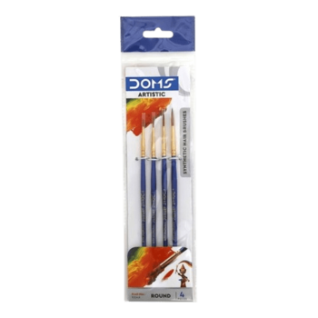 DOMS - Artistic Brushes Round 4 Pcs (0, 2, 4, 6)