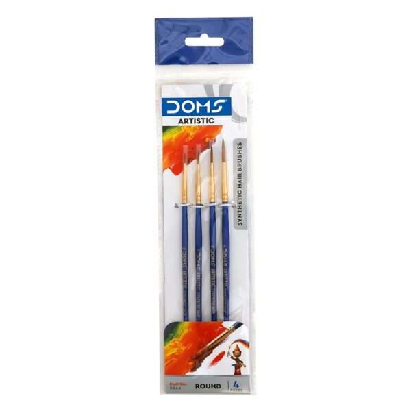 DOMS - Artistic Brushes Round 4 Pcs (0, 2, 4, 6) - Image 2