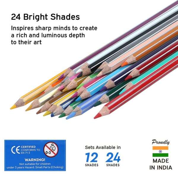 Doms - 12 Shades Super Soft Color Pencils Flat Tin Box - Image 4