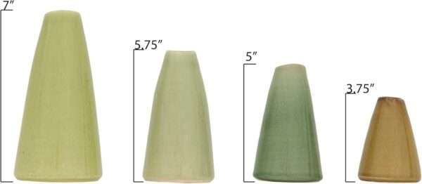 Pistachio Green Terracotta (Set of 4 Sizes) Vases - Image 6