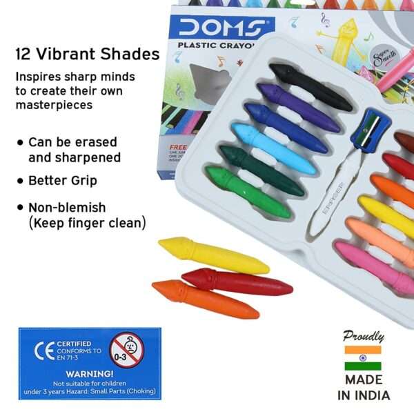 Doms - 12 Shades Dommymate Plastic Crayons - Image 5