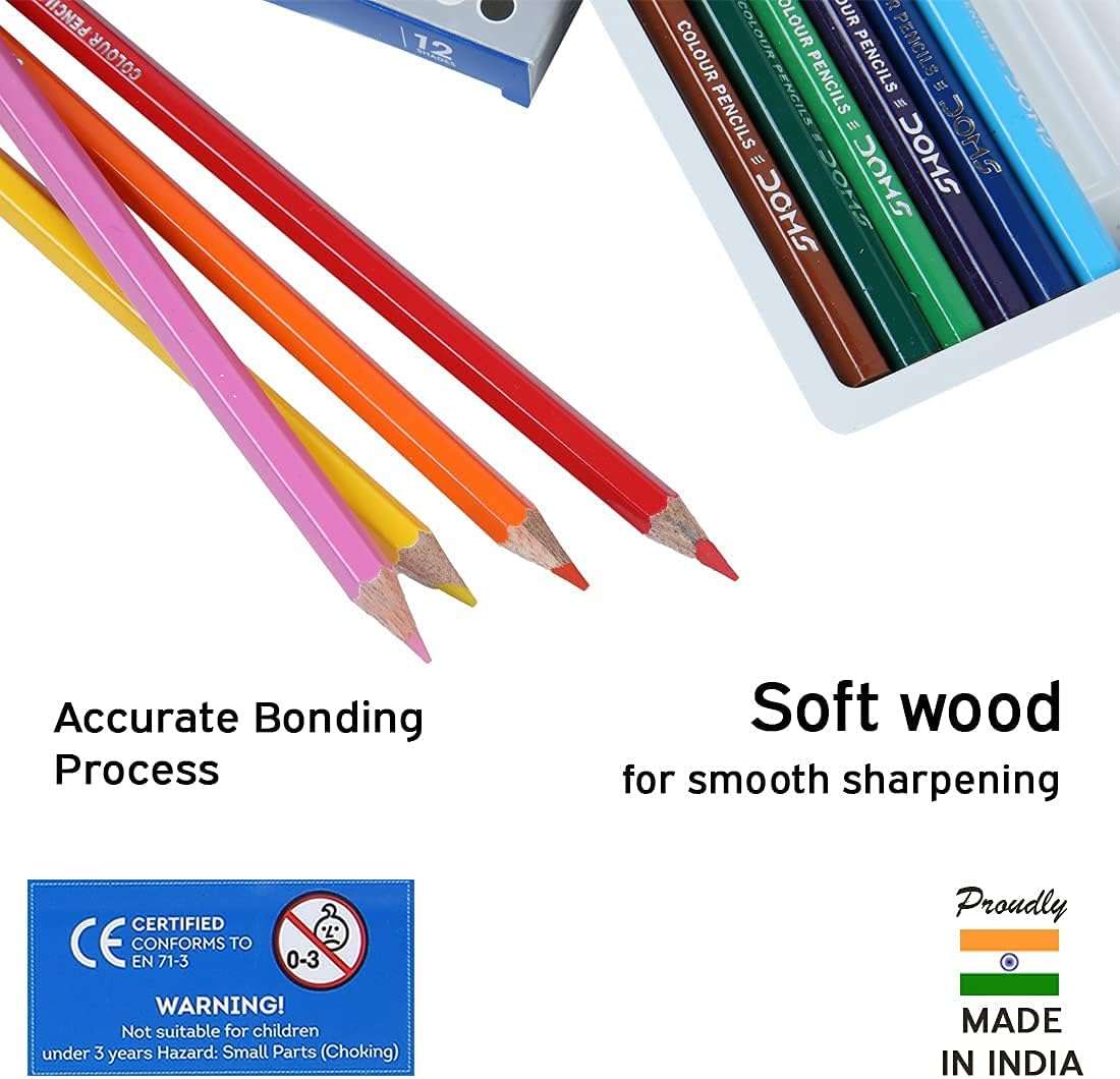 DOMS - Full Size Color Pencils 12 Shades With Sharpner - Image 3