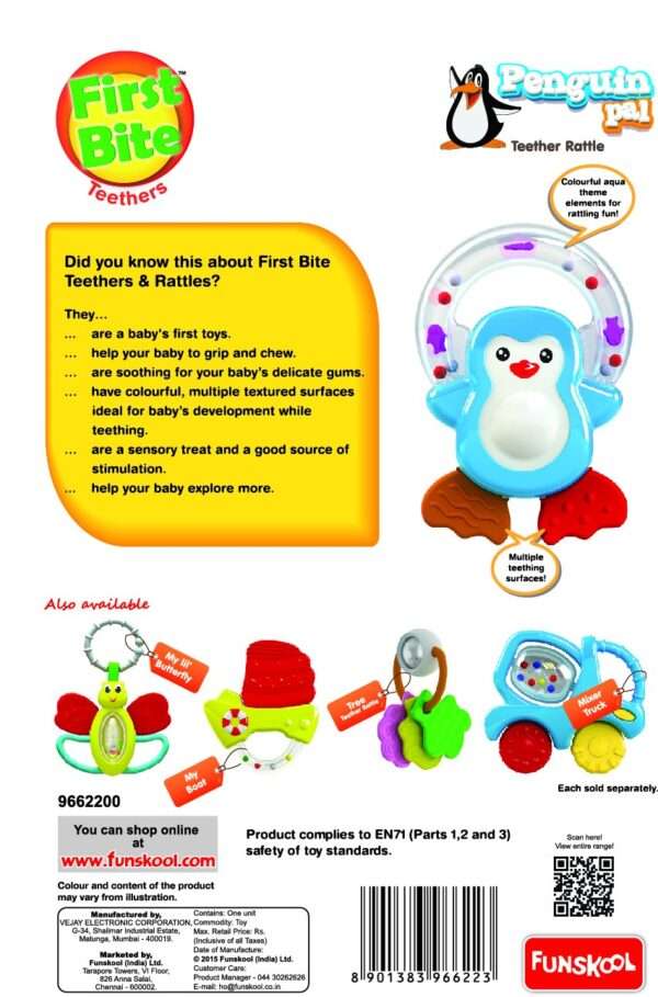 Funskool Giggles - Penguin Pal Teether Rattle - Image 2