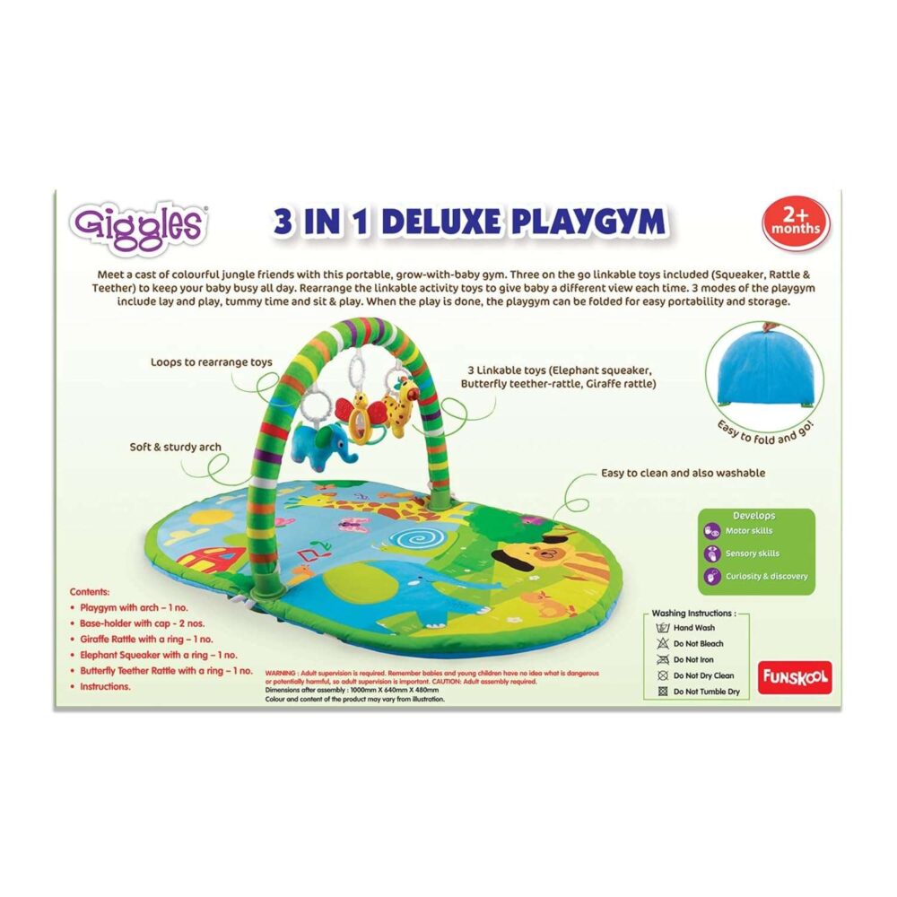Funskool Giggles - 3 in 1 Animal Deluxe PLAYGYM - Image 5