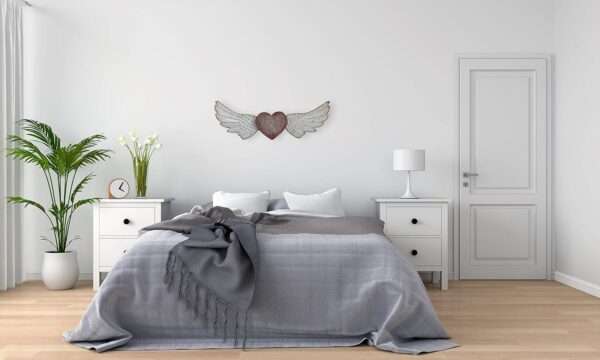 Wood & Metal Heart and Wings Wall Decor - Image 4