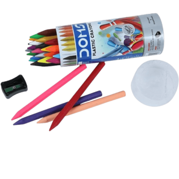 DOMS - Plastic Crayons Tin Pack 28 Shades