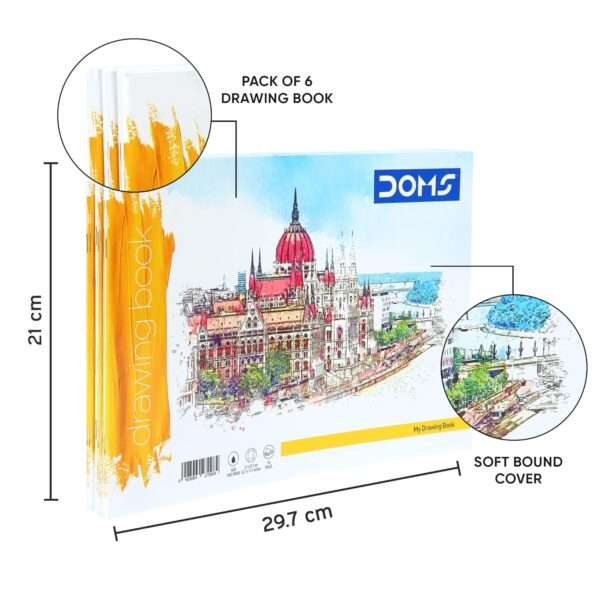 DOMS - Yellow Drawing Book - A4 - Image 6