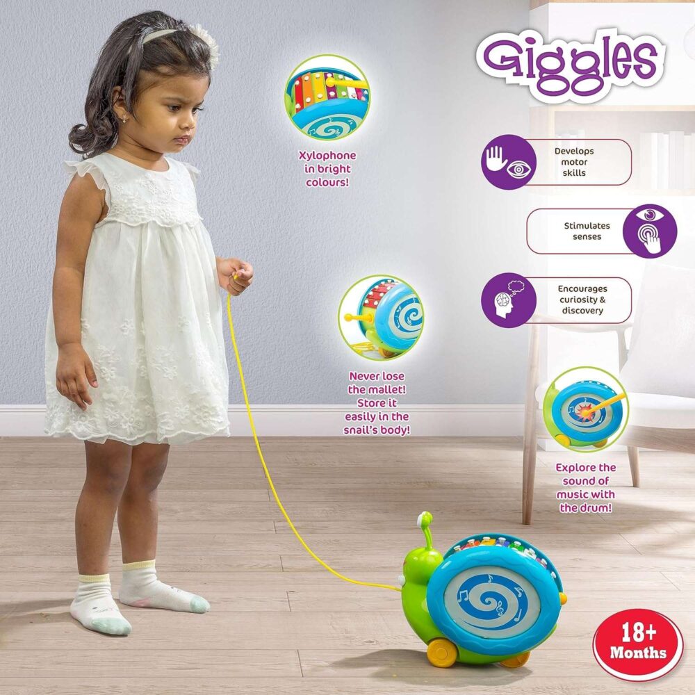 Funskool Giggles - Pull Along Musical Snail - Image 4